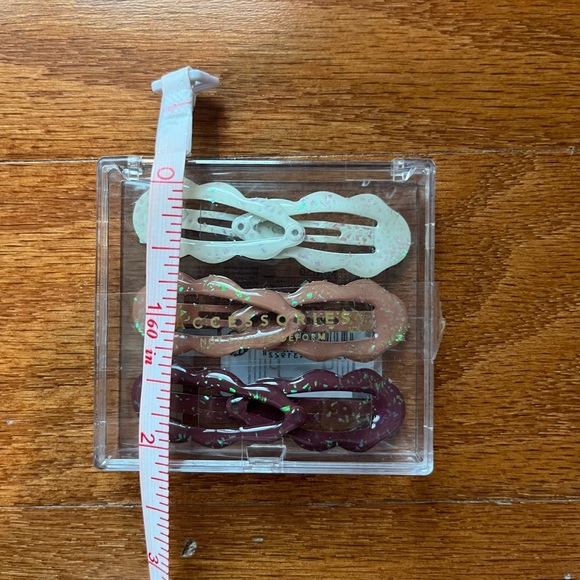 Miniso Glitter Hair Clip Set - White, Brown, Burgundy - Picture 4 of 4